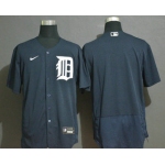 Men's Detroit Tigers Blank Navy Blue Stitched MLB Flex Base Nike Jersey