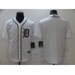 Men's Detroit Tigers Blank White Stitched MLB Cool Base Nike Jersey