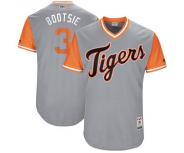 Men's Detroit Tigers Ian Kinsler Bootsie Majestic Gray 2017 Players Weekend Authentic Jersey