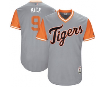 Men's Detroit Tigers Nicholas Castellanos Nick Majestic Gray 2017 Players Weekend Authentic Jersey