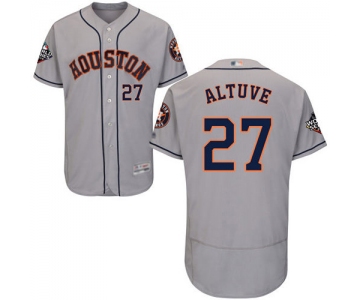 Astros #27 Jose Altuve Grey Flexbase Authentic Collection 2019 World Series Bound Stitched Baseball Jersey