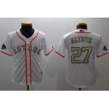 Astros #27 Jose Altuve White 2018 Gold Program Cool Base Stitched Youth Baseball Jersey