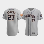 Men's Houston Astros #27 Jose Altuve Gray 60th Anniversary Flex Base Stitched Baseball Jersey
