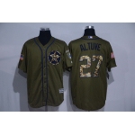 Men's Houston Astros #27 Jose Altuve Green Salute to Service Cool Base Stitched MLB Jersey