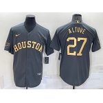 Men's Houston Astros #27 Jose Altuve Grey 2022 All Star Stitched Cool Base Nike Jersey