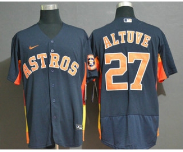 Men's Houston Astros #27 Jose Altuve Navy Blue Stitched MLB Flex Base Nike Jersey