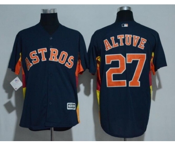 Men's Houston Astros #27 Jose Altuve Navy Blue Stitched MLB Majestic Cool Base Jersey