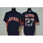 Men's Houston Astros #27 Jose Altuve Navy Blue Unforgettable Moment Stitched Fashion MLB Cool Base Nike Jersey