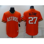 Men's Houston Astros #27 Jose Altuve Orange Cooperstown Collection Cool Base Stitched Nike Jersey