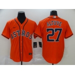 Men's Houston Astros #27 Jose Altuve Orange Stitched MLB Cool Base Nike Jersey