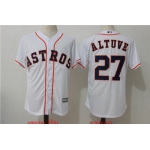 Men's Houston Astros #27 Jose Altuve White Home Stitched MLB Majestic Cool Base Jersey