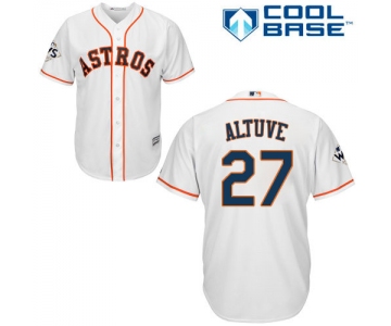 Men's Houston Astros #27 Jose Altuve White New Cool Base 2017 World Series Bound Stitched MLB Jersey