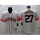 Men's Houston Astros #27 Jose Altuve White Nike Drift Fashion Cool Base Jersey