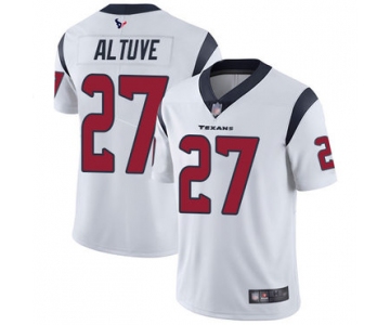 Texans #27 Jose Altuve White Men's Stitched Football Vapor Untouchable Limited Jersey