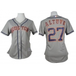 Women's Houston Astros #27 Jose Altuve Gray Jersey