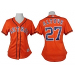 Women's Houston Astros #27 Jose Altuve Orange Jersey
