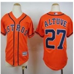 Youth Houston Astros #27 Jose Altuve Orange Cool Base Stitched Baseball Jersey