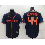 Men's Houston Astros #44 Yordan Alvarez 2022 Navy City Connect Cool Base Stitched Jersey