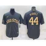 Men's Houston Astros #44 Yordan Alvarez Grey 2022 All Star Stitched Cool Base Nike Jersey