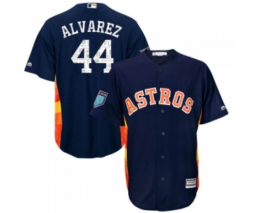 Men's Houston Astros #44 Yordan Alvarez Majestic Cool Base 2018 Spring Training Navy Jersey