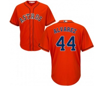 Men's Houston Astros #44 Yordan Alvarez Majestic Cool Base Alternate Orange Jersey