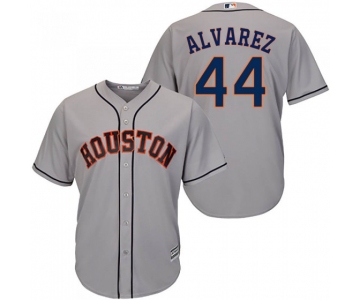 Men's Houston Astros #44 Yordan Alvarez Majestic Cool Base Road Gray Jersey