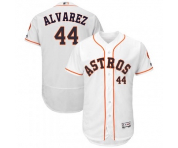 Men's Houston Astros #44 Yordan Alvarez Majestic Flex Base Home Collection White Jersey