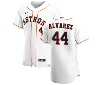 Men's Houston Astros #44 Yordan Alvarez Nike White Home 2020 Authentic Player MLB Jersey