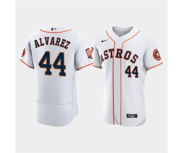 Men's Houston Astros #44 Yordan Alvarez White 60th Anniversary Flex Base Stitched Baseball Jersey