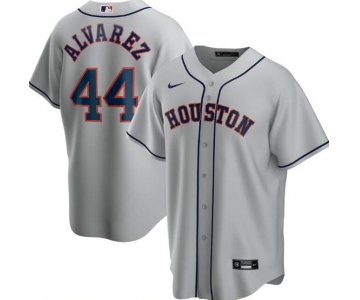 Men's Houston Astros Grey #44 Yordan Alvarez Cool Base Stitched MLB Jersey