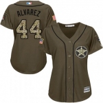 Women's Authentic Houston Astros #44 Yordan Alvarez Majestic Salute to Service Green Jersey