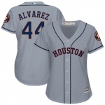 Women's Replica Houston Astros #44 Yordan Alvarez Majestic Cool Base Road Gray Jersey