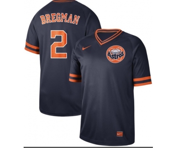 Astros #2 Alex Bregman Navy Authentic Cooperstown Collection Stitched Baseball Jersey