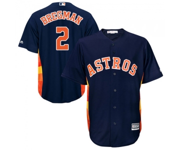 Astros #2 Alex Bregman Navy Blue Cool Base Stitched Youth Baseball Jersey