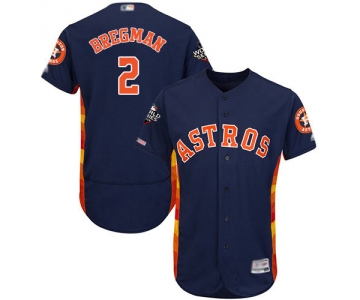 Astros #2 Alex Bregman Navy Blue Flexbase Authentic Collection 2019 World Series Bound Stitched Baseball Jersey