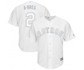 Astros #2 Alex Bregman White A-Breg Players Weekend Cool Base Stitched Baseball Jersey