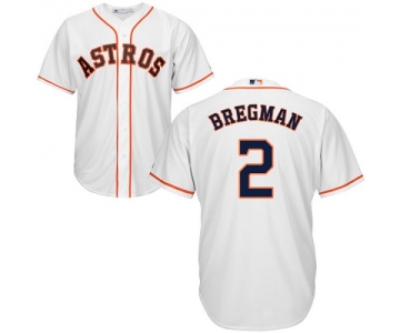 Astros #2 Alex Bregman White Cool Base Stitched Youth Baseball Jersey