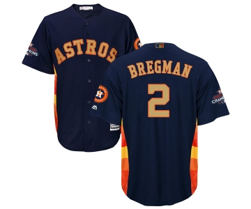 Men's Houston Astros #2 Alex Bregman Navy Blue 2018 Gold Program Cool Base Stitched MLB Jersey