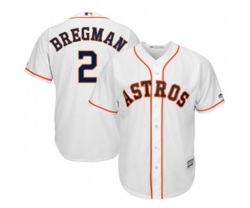 Men's Houston Astros 2 Alex Bregman White Cool Base Jersey