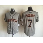 Men's Houston Astros #7 Craig Biggio Gray Retired Player 2015 MLB Cool Base Jersey