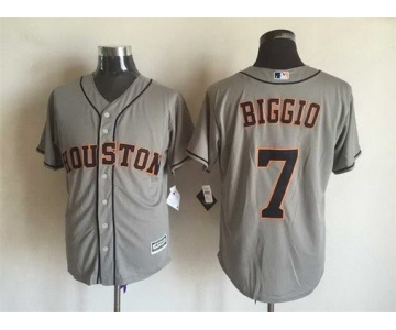 Men's Houston Astros #7 Craig Biggio Gray Retired Player 2015 MLB Cool Base Jersey