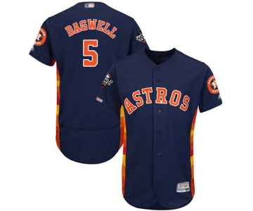 Astros #5 Jeff Bagwell Navy Blue Flexbase Authentic Collection 2019 World Series Bound Stitched Baseball Jersey