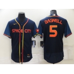 Men's Houston Astros #5 Jeff Bagwell 2022 Navy City Connect Flex Base Stitched Baseball Jersey