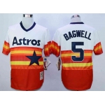 Men's Houston Astros #5 Jeff Bagwell Orange Cool Base Cooperstown Collection Jersey