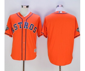 Astros Blank Orange New Cool Base 2019 World Series Bound Stitched Baseball Jersey