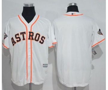 Astros Blank White New Cool Base 2019 World Series Bound Stitched Baseball Jersey