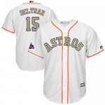 Houston Astros #15 Carlos Beltran White 2018 Gold Program Cool Base Stitched MLB Jersey