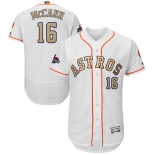 Houston Astros #16 Brian McCann White FlexBase Authentic 2018 Gold Program Cool Base Stitched MLB Jersey