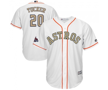 Houston Astros #20 Preston Tucker White 2018 Gold Program Cool Base Stitched MLB Jersey