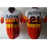 Houston Astros #21 Andy Pettitte Rainbow Throwback Jersey